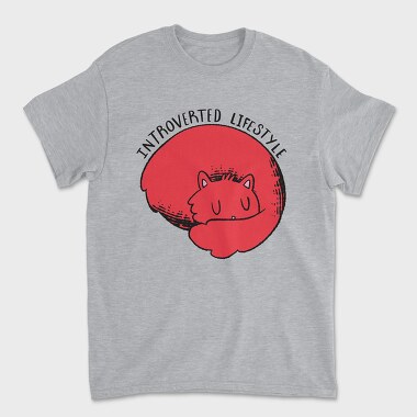 Introverted Cat, Tricou Barbati (Unisex)
