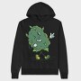 Cannabis Buddy Cartoon, Hanorac Oversize Barbati (Unisex)