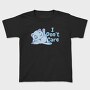 Cartoon Cat Licking I Don T Care, Tricou Copii