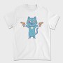 Cartoon Cat With Guns Pew Pew, Tricou Barbati (Unisex)