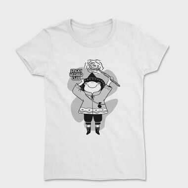 Cartoon Wizard Frog Fantasy Sticky Club, Tricou Femei