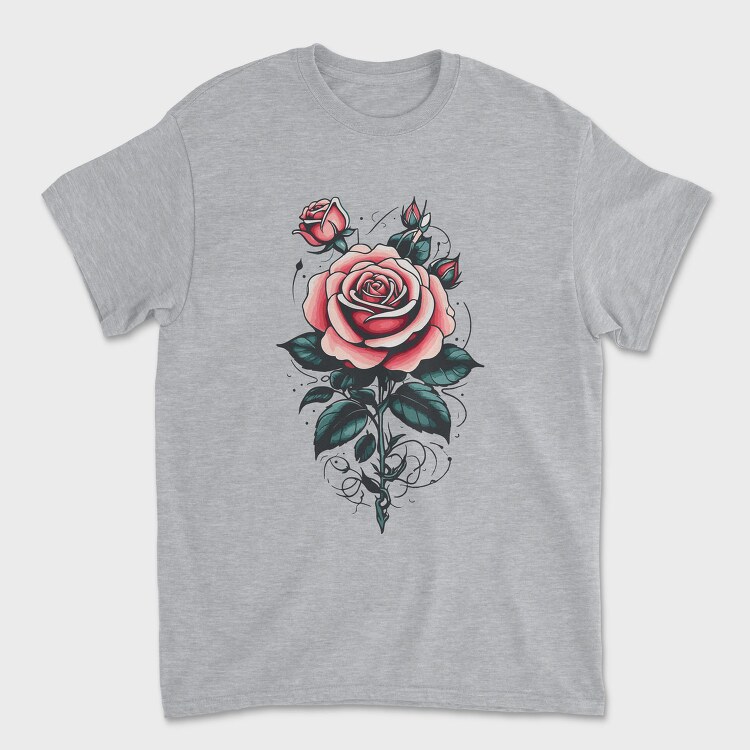 Elegant Roses Traditional, Tricou Barbati (Unisex)