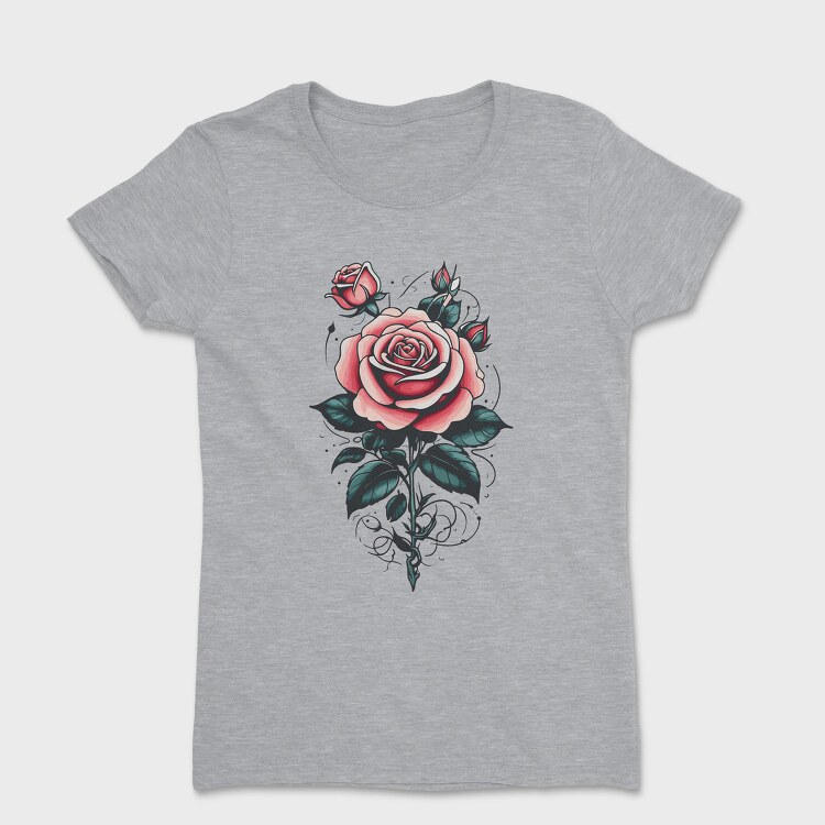 Elegant Roses Traditional, Tricou Femei