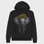 Elephant With Sunflowers Cute, Hanorac Oversize Barbati (Unisex)