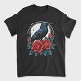 Enigmatic Crow And Roses, Tricou Barbati (Unisex)
