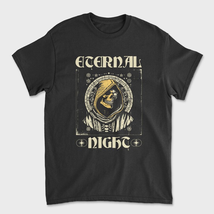 Eternal Night Skull Gothic Grim Reaper, Tricou Barbati (Unisex)