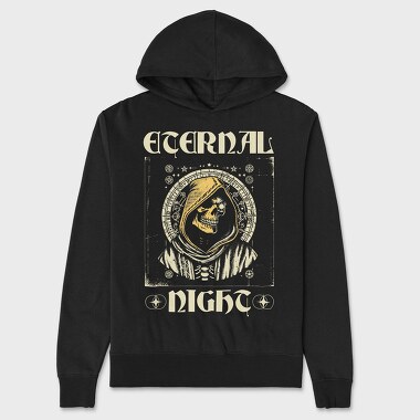 Eternal Night Skull Gothic Grim Reaper, Hanorac Oversize Barbati (Unisex)
