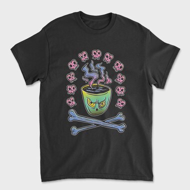 Evil Coffee Mug Bones, Tricou Barbati (Unisex)