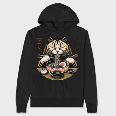 Japanese Cat Ramen 2, Hanorac Oversize Barbati (Unisex)