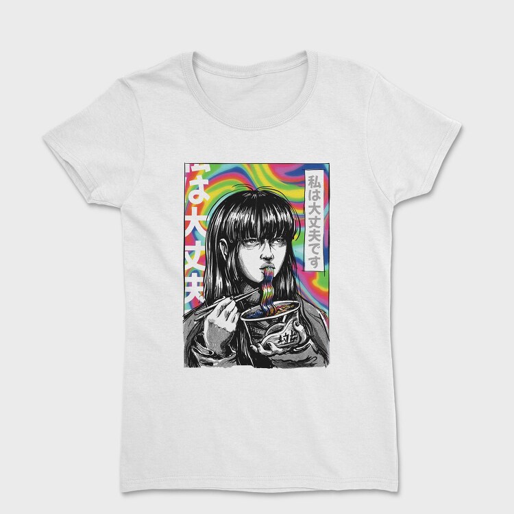 Japanese Girl Psychedelic Comic, Tricou Femei
