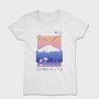Japanese Mountain Landscape Vaporwave Anime, Tricou Femei