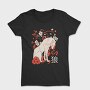 Japanese Wolf Floral, Tricou Femei