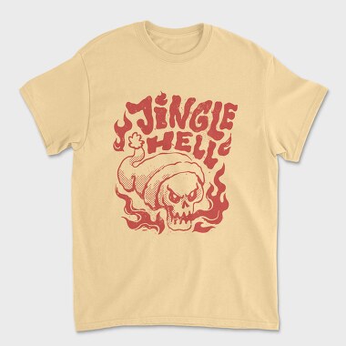Jingle Hell Anti Christmas Skull, Tricou Barbati (Unisex)