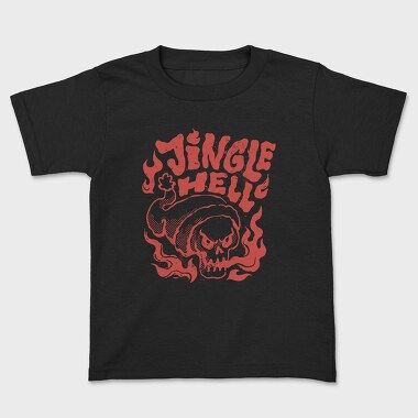 Jingle Hell Anti Christmas Skull, Tricou Copii