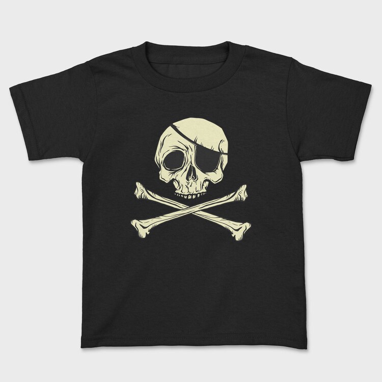 Jolly Roger Pirate Flag, Tricou Copii