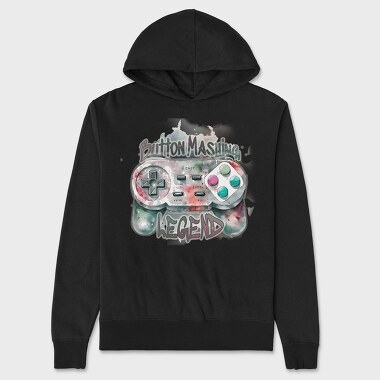 Joystick Button Mashing Watercolor Legend, Hanorac Oversize Barbati (Unisex)