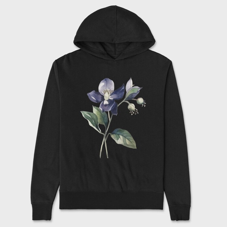 Nightshade Flower, Hanorac Oversize Barbati (Unisex)