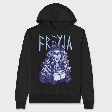 Norse Goddess Freyja, Hanorac Oversize Barbati (Unisex)