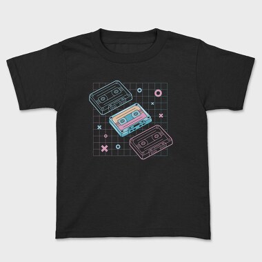 Cassette Tape Music Vaporwave Electronics, Tricou Copii