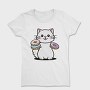Cat And Donuts White Kitty, Tricou Femei