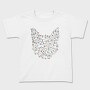 Cat Christmas Lights Silhouette With, Tricou Copii