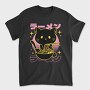 Cat Eating Ramen Food Retro, Tricou Barbati (Unisex)