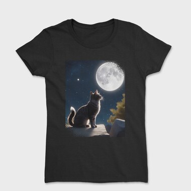 Cat Gazing At The Moon, Tricou Femei