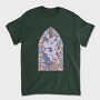 Cat In Church Window Style Py, Tricou Barbati (Unisex)