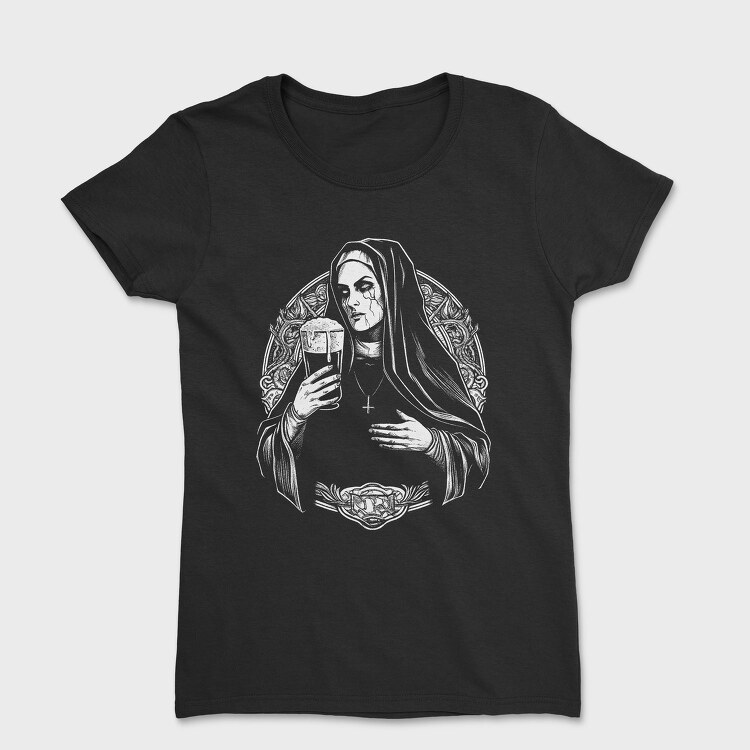 Dark Nun With Beer Evil, Tricou Femei