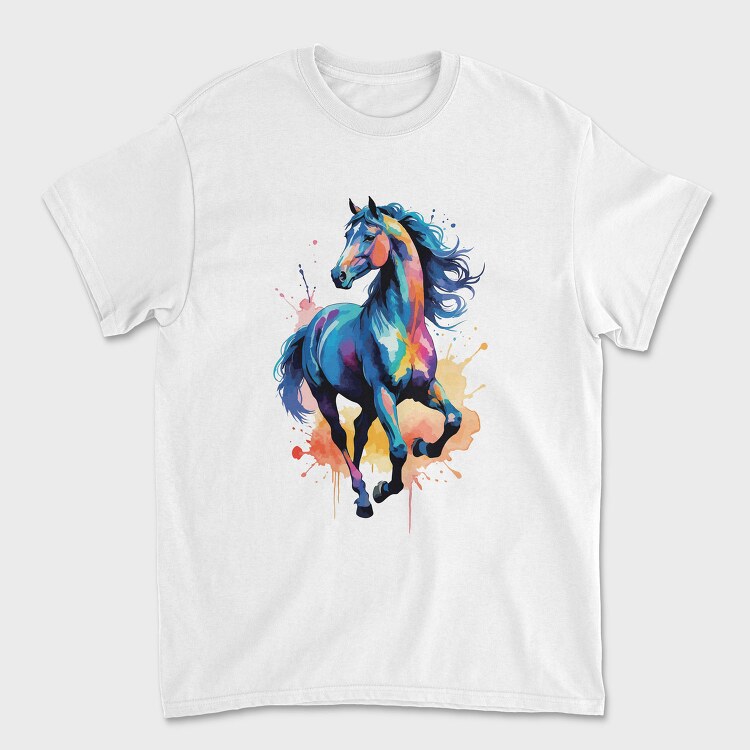 Eye Catching Watercolor Horse, Tricou Barbati (Unisex)