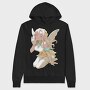 Fairy Fantasy Anime Blowing Kiss, Hanorac Oversize Barbati (Unisex)
