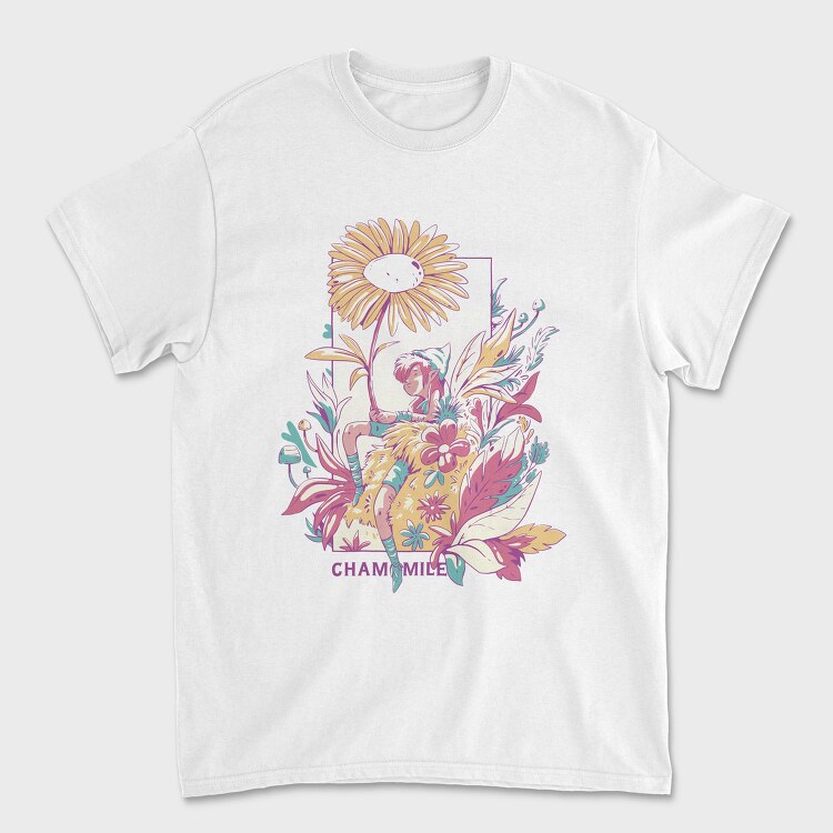 Fairy In Chamomile Flower Field Fairycore, Tricou Barbati (Unisex)