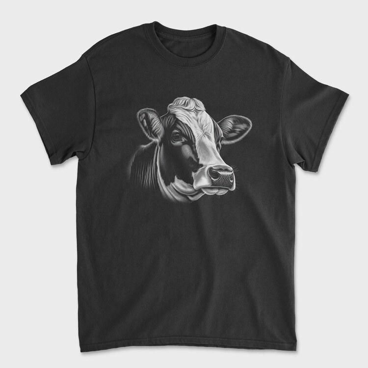 Farm Cow Portrait, Tricou Barbati (Unisex)