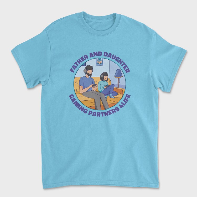 Father And Daughter Gaming, Tricou Barbati (Unisex)