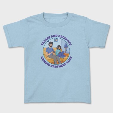 Father And Daughter Gaming, Tricou Copii