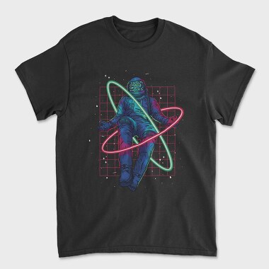 Floating Astronaut Neon Psicodelic, Tricou Barbati (Unisex)