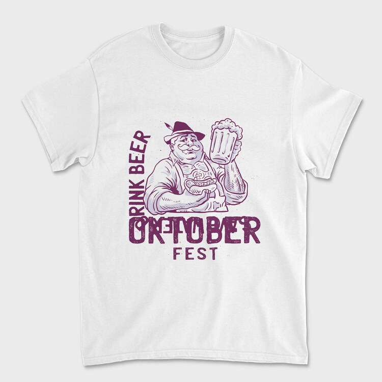 Oktoberfest Man With Beer Tote, Tricou Barbati (Unisex)