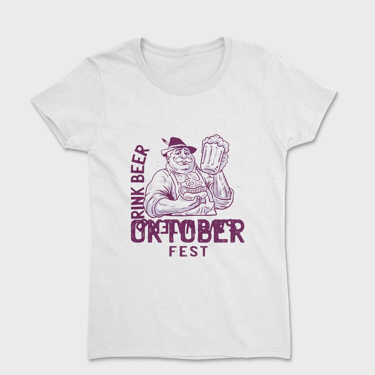 Oktoberfest Man With Beer Tote, Tricou Femei