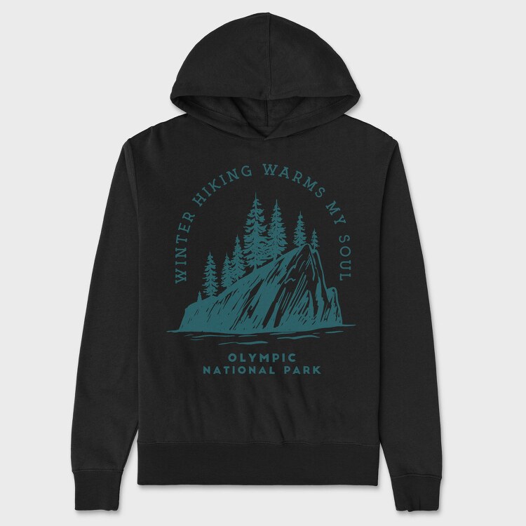 Olympic National Park Quote, Hanorac Oversize Barbati (Unisex)