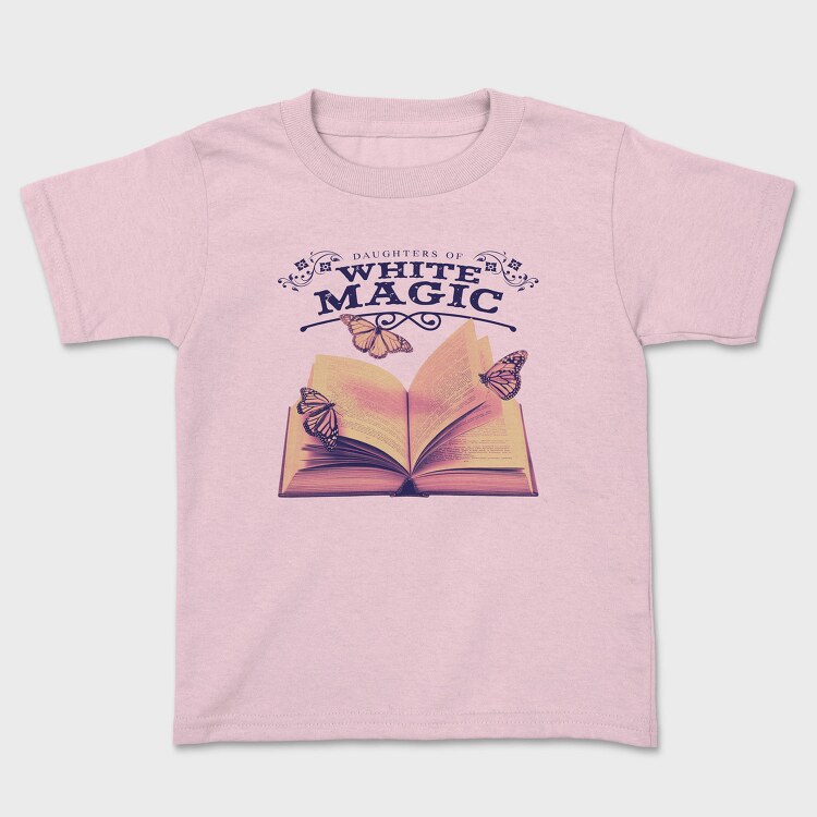 Open Book And Butterflies White Magic Tote, Tricou Copii