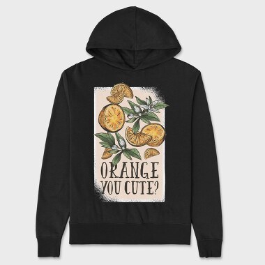 Orange You Cute Pun, Hanorac Oversize Barbati (Unisex)