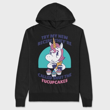 Funny Cupcake Unicorn Quote, Hanorac Oversize Barbati (Unisex)