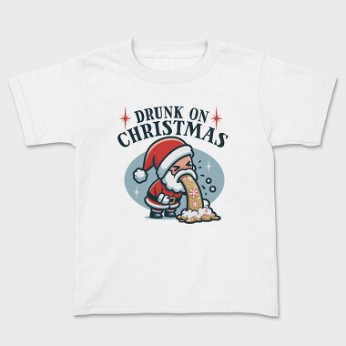 Funny Drunk Santa Claus On Christmas, Tricou Copii