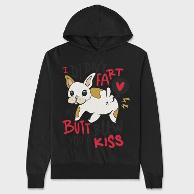 Funny Fart French Bulldog, Hanorac Oversize Barbati (Unisex)