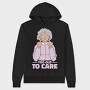 Funny Grandma Cartoon Too Old To Care, Hanorac Oversize Barbati (Unisex)
