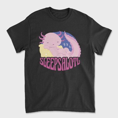 Funny Sleepy Axolotl Sleepsalotl, Tricou Barbati (Unisex)