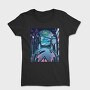 Futuristic City Neon Cyberpunk, Tricou Femei