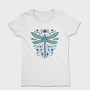 Floral Dragonfly Watercolor, Tricou Femei