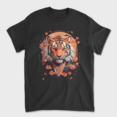 Floral Japanese Tiger Japanesse, Tricou Barbati (Unisex)