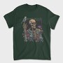 Floral Skeleton With A Bird Dove Life, Tricou Barbati (Unisex)